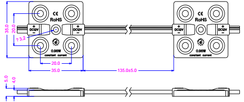 Габаритные размеры LNMS5W4F36