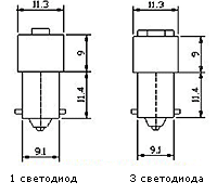 чертеж светодиодной лампочки