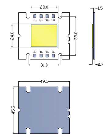 чертеж модуля PADC-360FTL-N00N