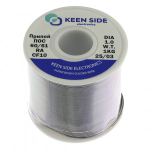 Изображение Припой Sn60/Pb40-d1.0-1000g flux RA KS10 ПОС 60/61