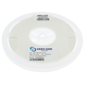Изображение Резистор постоянный SMD KSE-0603JR-0727RL RC5% 27 Ом