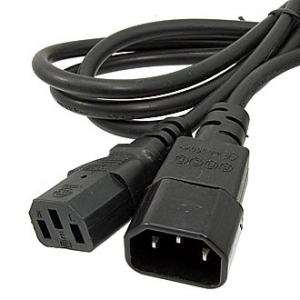 Изображение Шнур ПВС-АП 3*0,75 C13С14, черный, 1,8 м