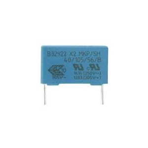 Изображение Конденсатор полимерный CLASS X2-MKP 0,22uF 305VAC 10% P=15mm / B32922C3224K000