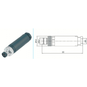 Изображение Разъём KLS15-714B-M8-4F2-A