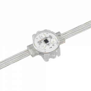 Изображение Модуль управляемый VISOR-SPI-5060-3-12V RGB 120deg (D30x16mm, 0.75W, IP68)