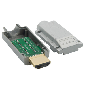 Изображение Переходник HDMI-MV2.0 / штекер с металлическим корпусом, серый