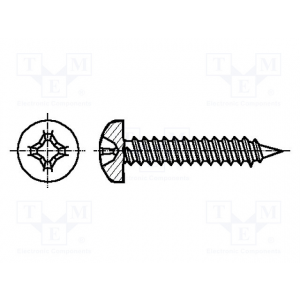 Изображение Винт B2.2X6.5/BN994 / винт, M2.2x6.5мм, BN 7981C, цилиндрическая, Phillips
