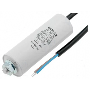 Изображение Конденсатор пусковой 8uF 450V 10% провод / I15KV580K-D