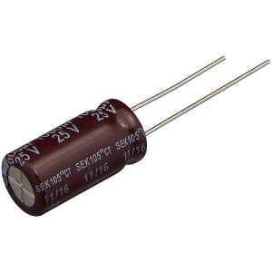 Изображение Конденсатор электролитический 1000uF 25V 10x19 105C / SE025M1000B5S-1019