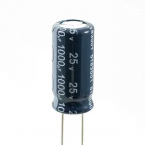 Изображение Конденсатор электролитический низкий импеданс 1000uF 25V 10x20 TL 105C