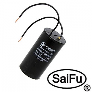 Изображение Пусковой конденсатор CBB60 10uF 630V WIRE (SAIFU)