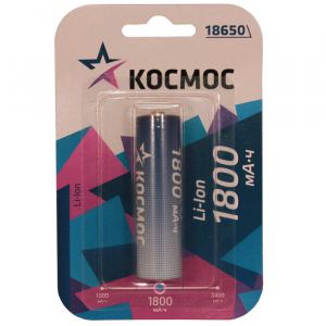 Изображение Аккумулятор Космос 18650 Li-ion 1800 mAh