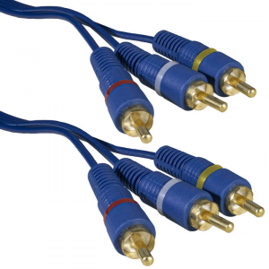 Изображение Шнур 3 RCA - 3 RCA BL 5m