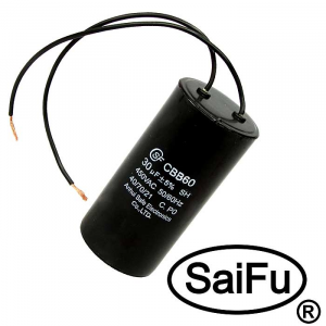 Изображение Пусковой конденсатор CBB60 30uF 450V WIRE (SAIFU)