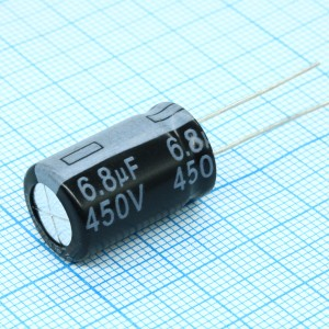 Изображение Конденсатор электролитический 6,8uF 450V 13x20 SH 105C / SH450M6R80B5S-1320