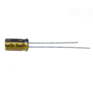 Изображение Конденсатор электролитический 56uF 25V D5xL9 / LKMB0901E560MF