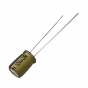 Изображение Конденсатор электролитический 120uF 35V D6.3xL9 / LKMC0901V121MF
