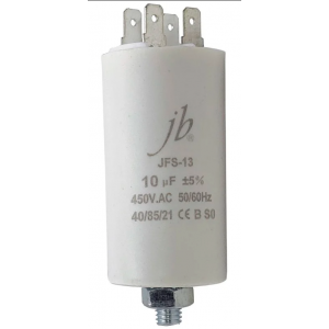Изображение Конденсатор пусковой JFS 5uF 450V 35x65 5%, 4 terminals, screw / JFS13A6505J000000B