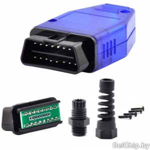 Изображение Разъём питания низковольтный OBD2-M-BL / вилка OBD2, синий
