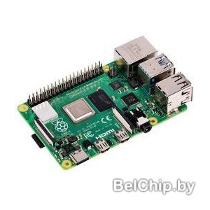 Изображение Электронный модуль Raspberry Pi 4 Model B 4GB / RPI4-MODBP-4GB / 1.5GHz, 4GB DDR4 RAM