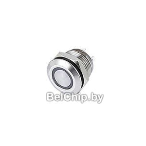 Изображение Кнопка PBS-SG-12/6V / OFF-(ON), водонепроницаемый, с подсветкой, 3-6VDC, 12мм, зеленый