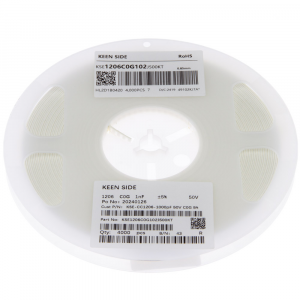 Изображение Конденсатор KSE-CC1206-1000pF 50V C0G 5%