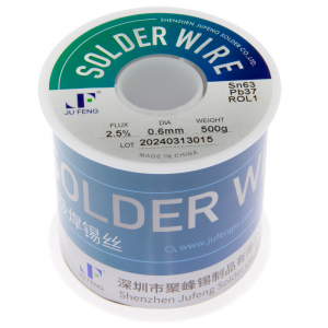 Изображение Припой Sn63Pb37 flux ROL1 2.5% 0.6mm 500g reel