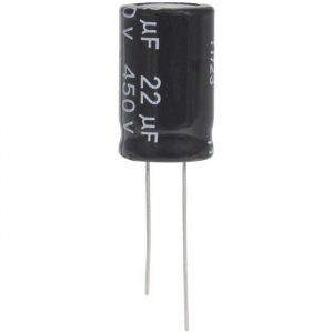 Изображение Конденсатор электролитический 22 UF 450V 105*C 13*21 (JWCO)