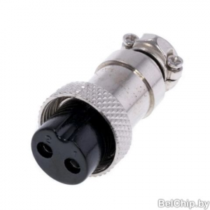 Изображение Разъем цилиндрический MIC-2P/F (MIC322) / гнездо 2pin на кабель