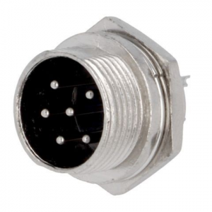 Изображение Разъем цилиндрический MIC-6P/M (MIC336) / вилка 6pin на корпус