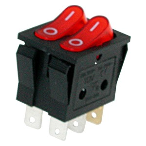 Изображение Клавишный переключатель IRS-2101-3C on-off красный