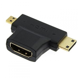 Изображение Переходник HDMI F to Mini HDMI + Micro HDMI