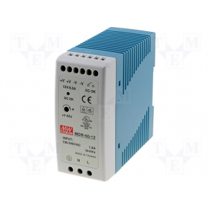 Изображение Блок питания на DIN рейку MDR-60-48