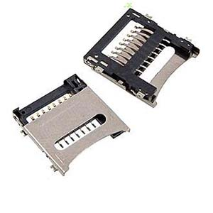 Изображение Держатель SIM micro-SD SMD 8pin cap fix