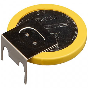 Изображение Литиевый элемент питания 3V дисковый с 3 выводами CR2032-VAY3-15.2