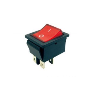 Изображение Клавишный переключатель KCD4-101/4PN неон 220v