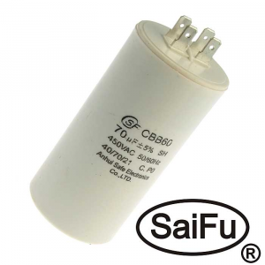 Изображение Пусковой конденсатор CBB60 70uF 450V (SAIFU)
