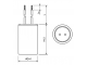 доп. изображение Пусковой конденсатор CBB60 25uF 450V WIRE (SAIFU)-1