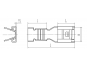 доп. изображение Клемма ножевая неизолированная РП-М 1.0-(2.8)-1