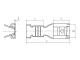 доп. изображение Клемма ножевая неизолированная РП-М 2.5-(6.3)-1