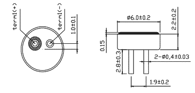 Микрофон - KPCM-60H22P-2V4.5